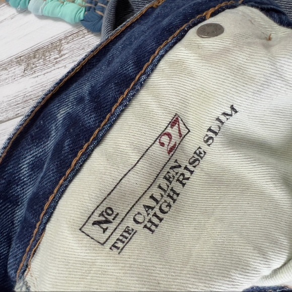 Polo by Ralph Lauren The Callen High Rise Slim Jean Beaded Split Hem - Picture 10 of 16